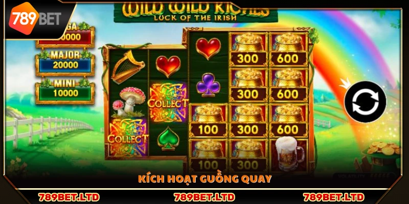  Nhấn nút để bắt đầu quay guồng slot